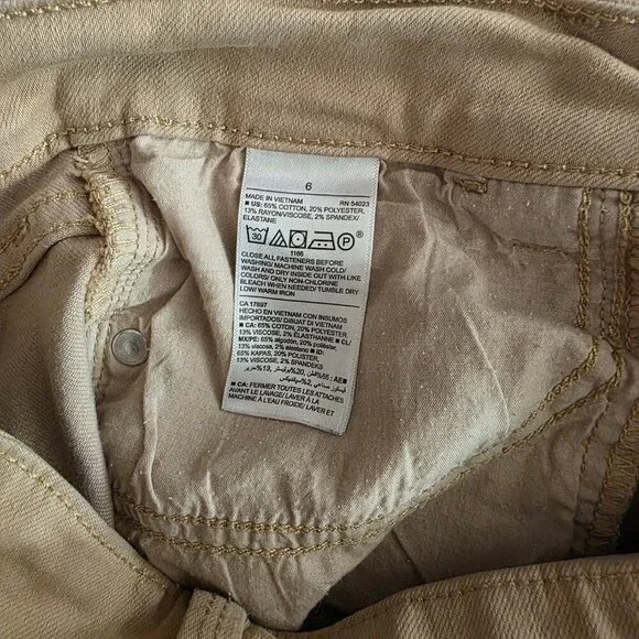 Old Navy Rockstar Super Skinny Tan Khaki Jeggings size 6 - Picture 4 of 7